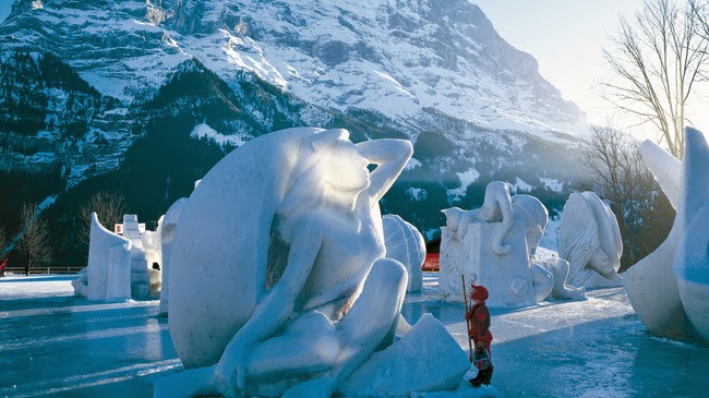 Esculturas de neve – World Snow Festival Grindelwald, Suíça