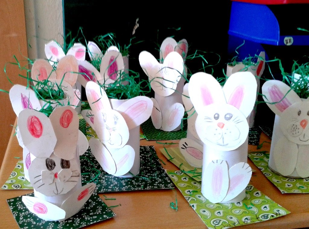 Reciclagem – Coelho da páscoa feito com rolo de papel&nbsp;higiênico