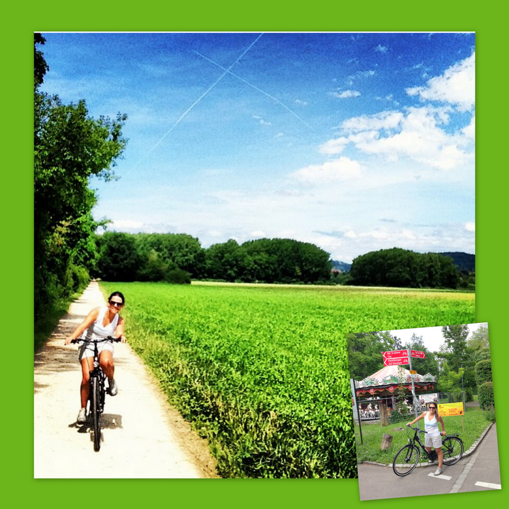 Pedalando por Basel com Christiane