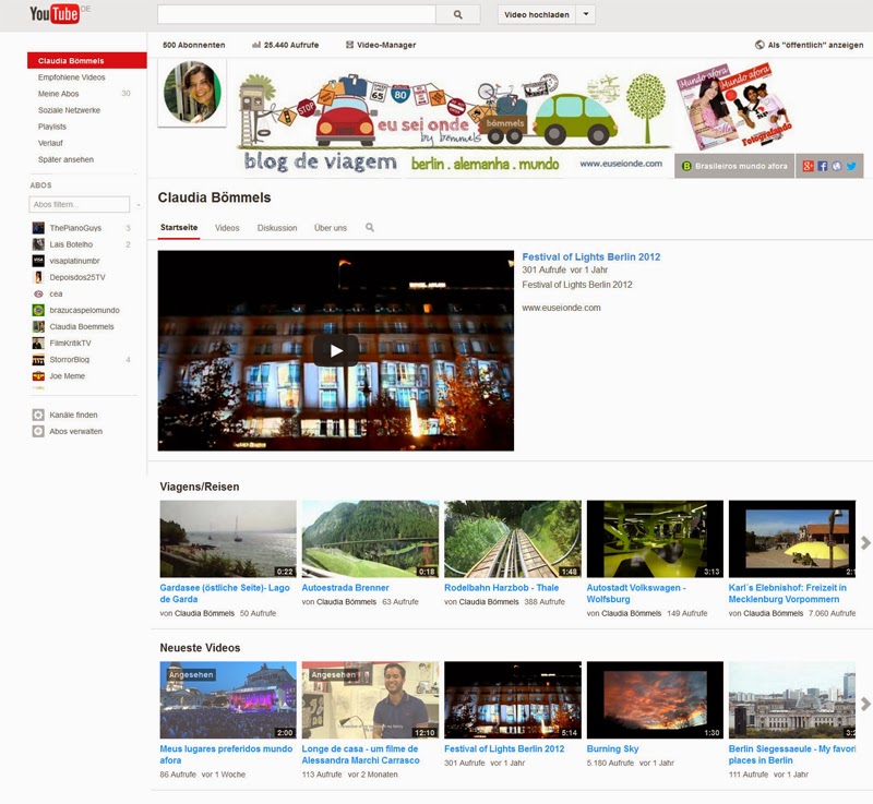 Nosso canal no&nbsp;YouTube